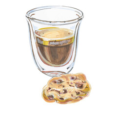 Coffee ristretto, cookie
