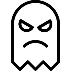 
Evil ghost Flat Vector Icon
