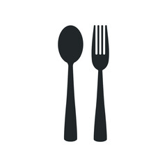 Spoon and fork vector icon