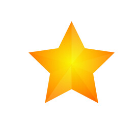 Obraz premium gold star isolated on white background