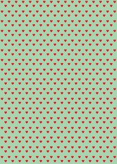 Wallpaper of red hearts