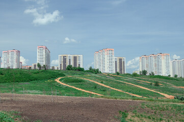 Obraz premium City life. City views. Urban exteriors, interiors and panoramas.