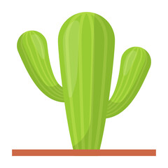 Prickly pear cactus Plant vector color icon design, Opuntia Cacti concept, Mexican culture symbol on White background, Customs and Traditions Signs, cinco de Mayo federal holiday elements 