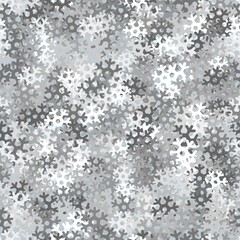 Vector holiday texture, seamless winter pattern with pretty snowflakes