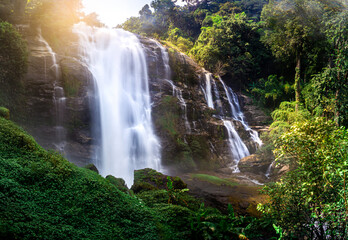 Wachirathan waterfall beautiful at Doi Inthanon national park, Chiang Mai, Thailand