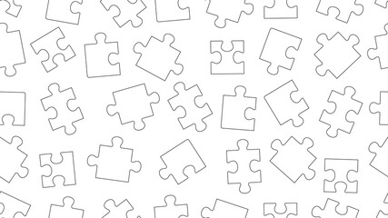 Puzzle. Seamless illustration of lines, doodles. Vector illustration of a pattern, Wallpaper or background.