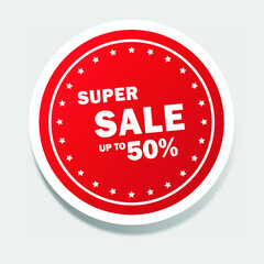 Super Sale Sign Vector Illustration