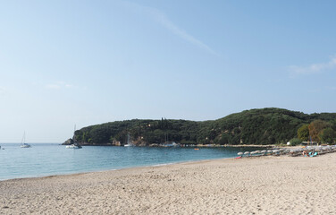 Fototapeta na wymiar Greece Parga Valtos Beach see view