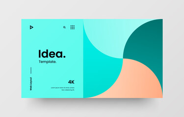Website screen for responsive web design project development. Abstract geometric pattern banner. Corporate landing page vector illustration template.
