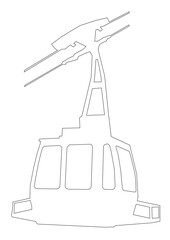 cable car contour/outline