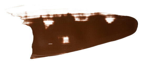 acrylic brown stain element on white background