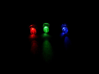 red green and blue led