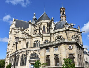 Fototapeta na wymiar Saint-Eustache gothic church at Les Halles neighbourhood. Paris, France. 