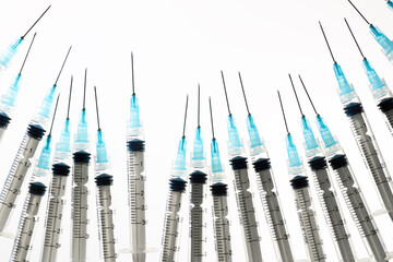 Syringes close-up view