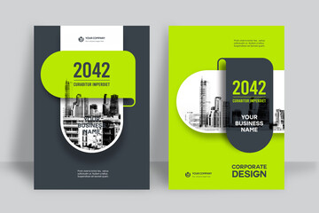 City Background Business Book Cover Design Template