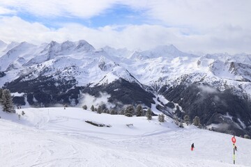 Fototapeta na wymiar Austrian Alps winter landscape