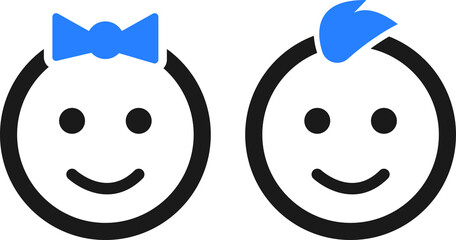 kids face icon vector illustration