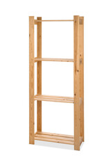 Modern empty shelf unit on white background