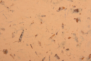 Closeup of handmade paper texture background. Recycled paper.