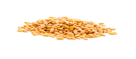 flax seeds  isolated on white background