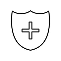 Obraz premium medical health insurance icon line style vector