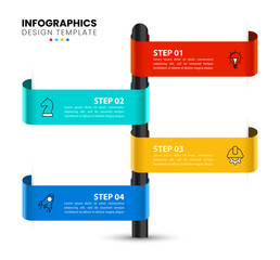 Infographic design template. Creative concept with 4 steps