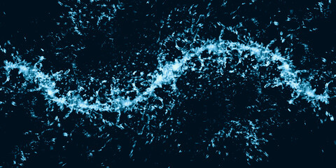 Water spray Splashing water and waves Water droplets on a black background 3d illustration