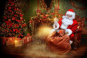 big bag with gifts