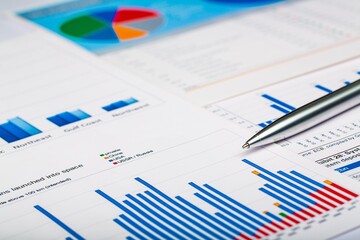 Pen on Business Graphs