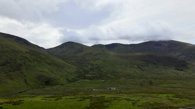 Beautiful Rolling Hills Of Snowdonia Countryside Below Mount Snowdon Wales