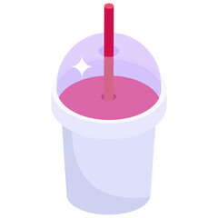 
Margarita icon in isometric vector, refreshing drink,
