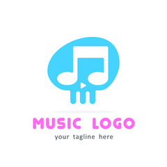 Fototapeta premium Music logo icon symbol design