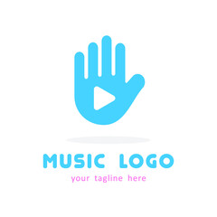 Music logo icon symbol design