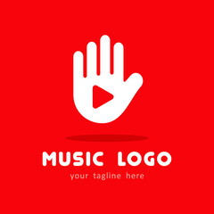 Obraz premium Music logo icon symbol design
