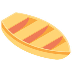 
A vintage boat icon, isometric vector
