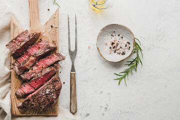 Grilled beef steak rib eye
