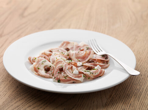 Italian ham on a small plate
