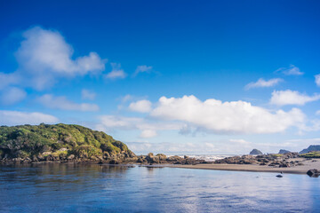 Cucao beach landscape  at Chiloé island in Chile.