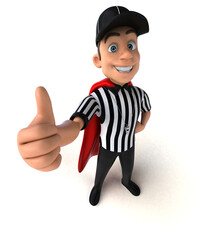 Fun 3D Illustration of an american Referee