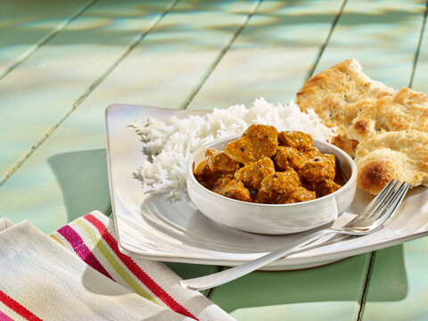 Beef Madras and Basmati Rice