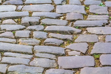 Street stone pavement