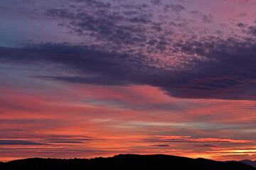Fototapeta na wymiar Landscape at sunset from Chiricahua National Monument, Arizona, USA
