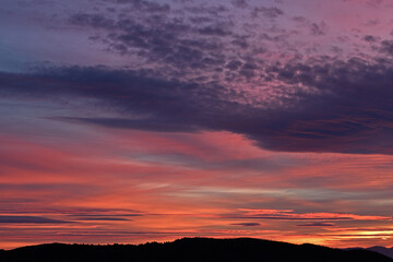 Landscape at sunset  from Chiricahua National Monument, Arizona, USA