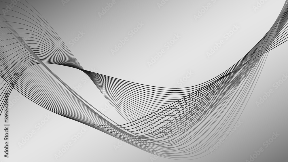 Aufkleber Abstract background with gray halftones.Vector dynamic wave. EPS 10