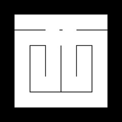 家紋　角字　に　西