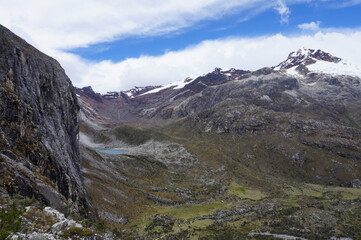 landscape in the mountains huaraz peru