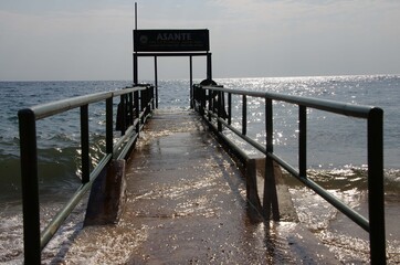 Fototapeta premium Pontoon in lake Tanganyika in Tanzania