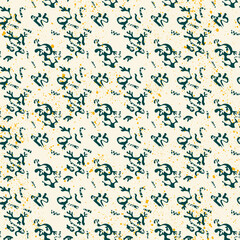 Urban colorful abstract pattern with hand drawn wave elements. Seamless backdrop