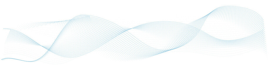 abstract vector blue wave lines on white background	
