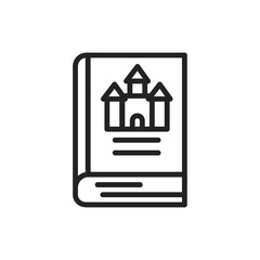 Fairy tail black line icon. Vector illustration